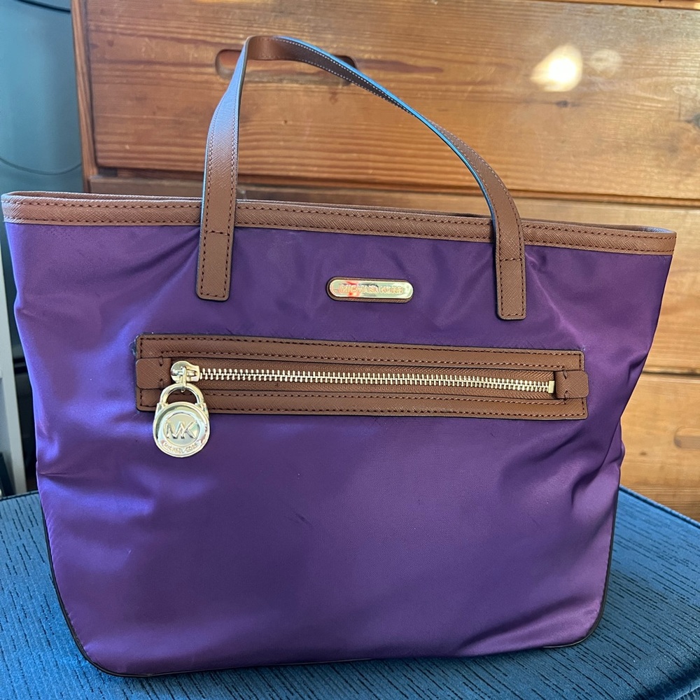 Michael Kors Medium Nylon Purple Tote